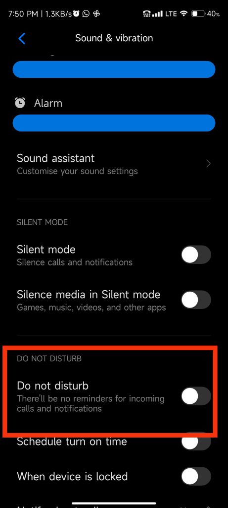 Do Not Disturb Mode - 2