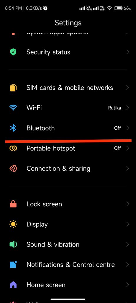 Connect Bluetooth Screen 1