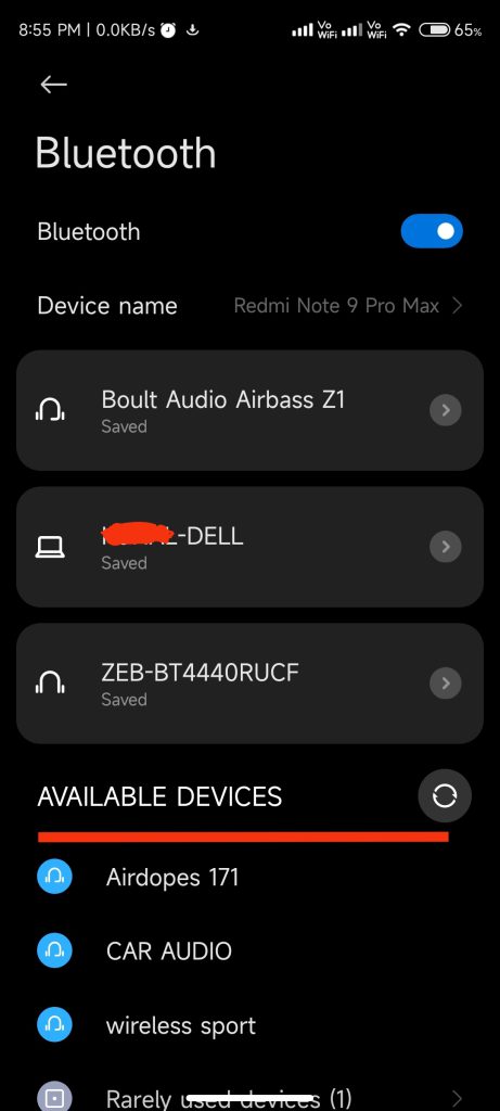 Connect Bluetooth Screen 3