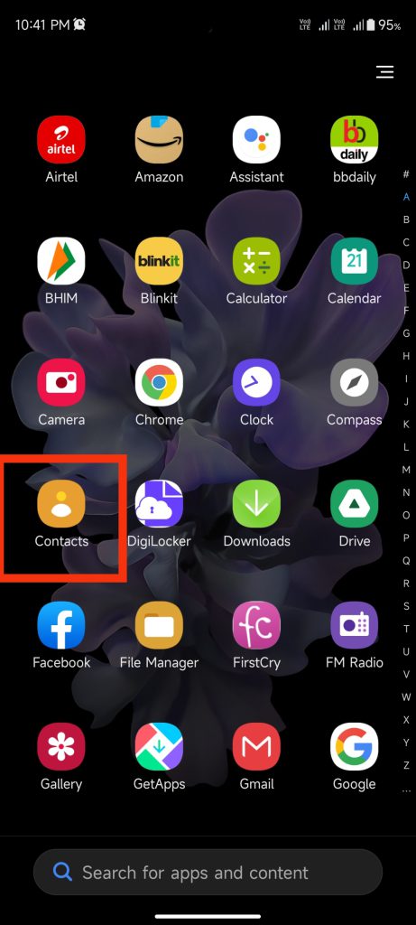 Save Contact Screen 1
