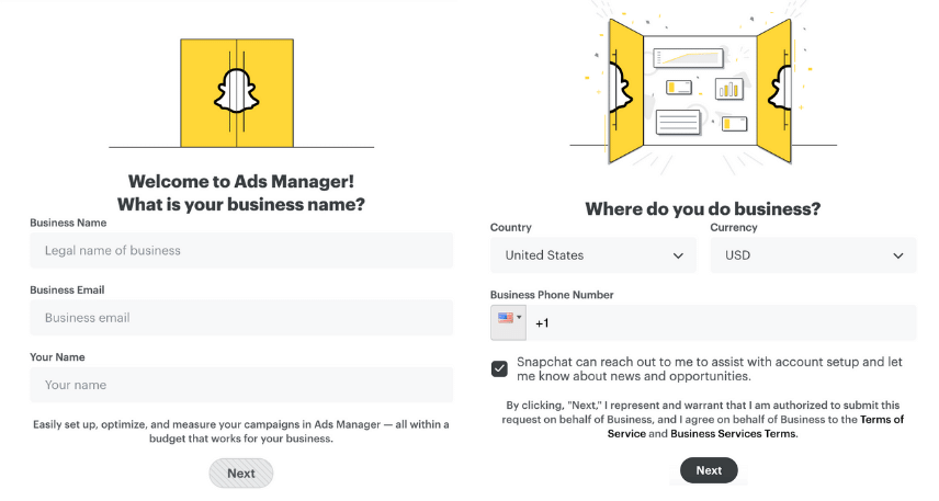 Snapchat Business Account
